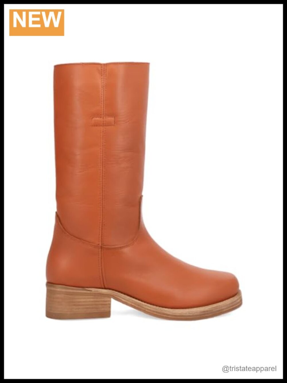 Dingo Dutton Round Toe Pull On Casual Mid Calf Boots Leather